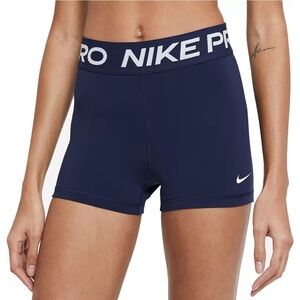 Nike Pro 3 inch flat compression Women's Navy Blue Athletic Shorts large NWT